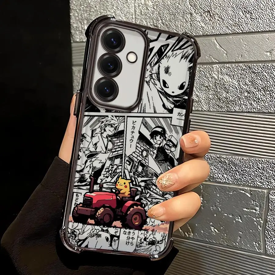 لطيف بيكاتشو لينة فوندا عودة غطاء الهاتف حقيبة لهاتف سامسونج غالاكسي A22 A12 A15 A30 A14 A25 A24 A36 A23 A35 A16 A13 #5