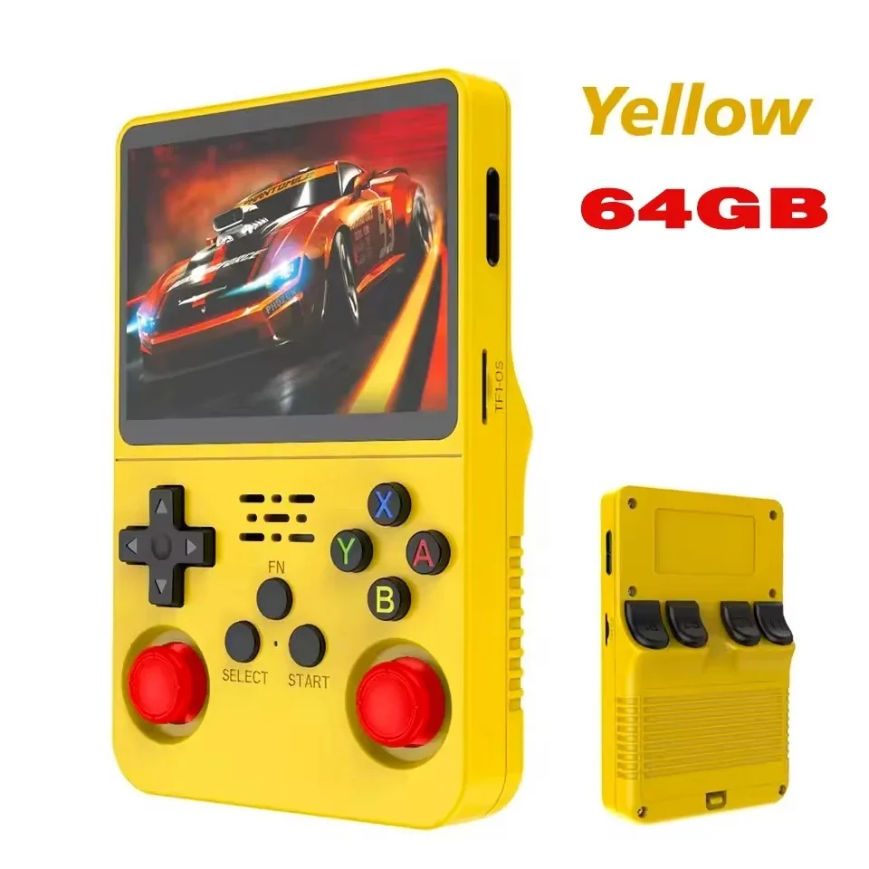 R36s Neue Handheld-Spielkonsole Open-Source-Linux 3,5-Zoll-IPS-Bildschirm Handheld 128GB Videoplayer Weihnachtsgeschenk