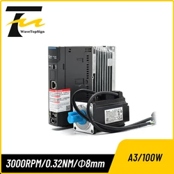 Delta Servo Motor kit 100w ASD-A3-0121-L ECM-A3L-CY0401RS1 3000RPM 0.32NM with 3m cable