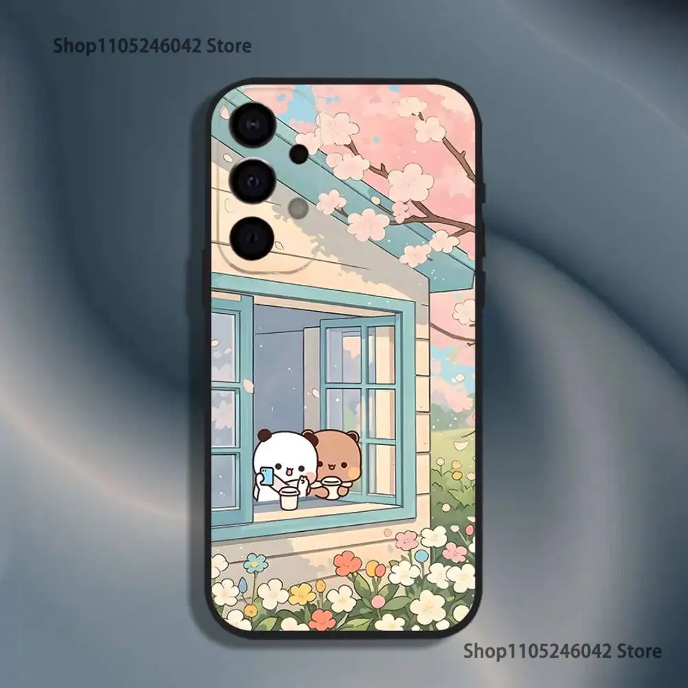 Bonito BuBu DuDu Capa Preta Capa de Telefone Para Samsung S25, S24, S21, S22, S23, S30, Ultra, S20, Plus, Fe, Lite, 5G