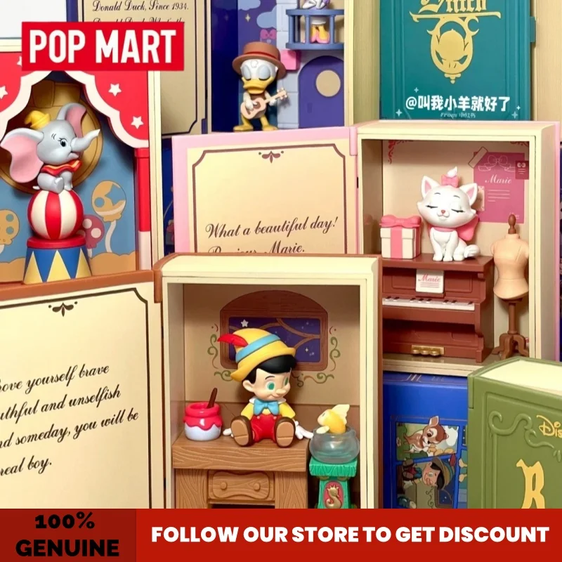 

Genuine Pop Mart Disney Classic Fairy Tale Book Series Blind Box Collectible Figure Toy Doll Ornament Surprise Mystery Gift