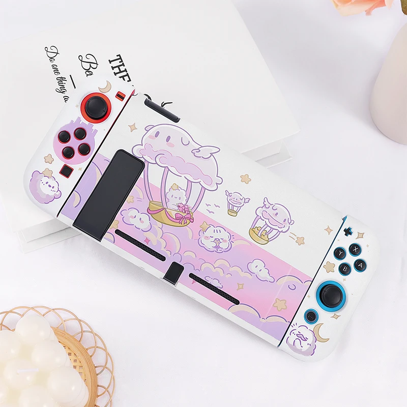 Switch OLED Protective Shell Kawaii Cloud Hard Case NS Joycon Cover Protection Case Cover For Nintendo Switch OLED Accessories