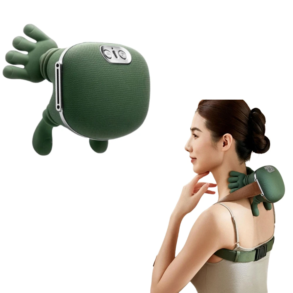 

Heated 4D Shiatsu Wireless Electric Neck Shoulder Massager Deep Tissue Kneading Bionic Palm-Like Pain Relief Muscle Relax Pillow
