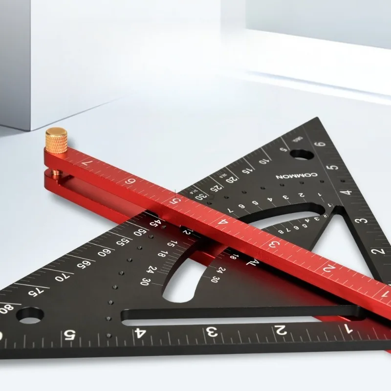 Square for Woodworking Rafter Square Carpenter Tools Aluminum Alloy Carpentry Triangle Ruler for Framing Layout Home Renovation