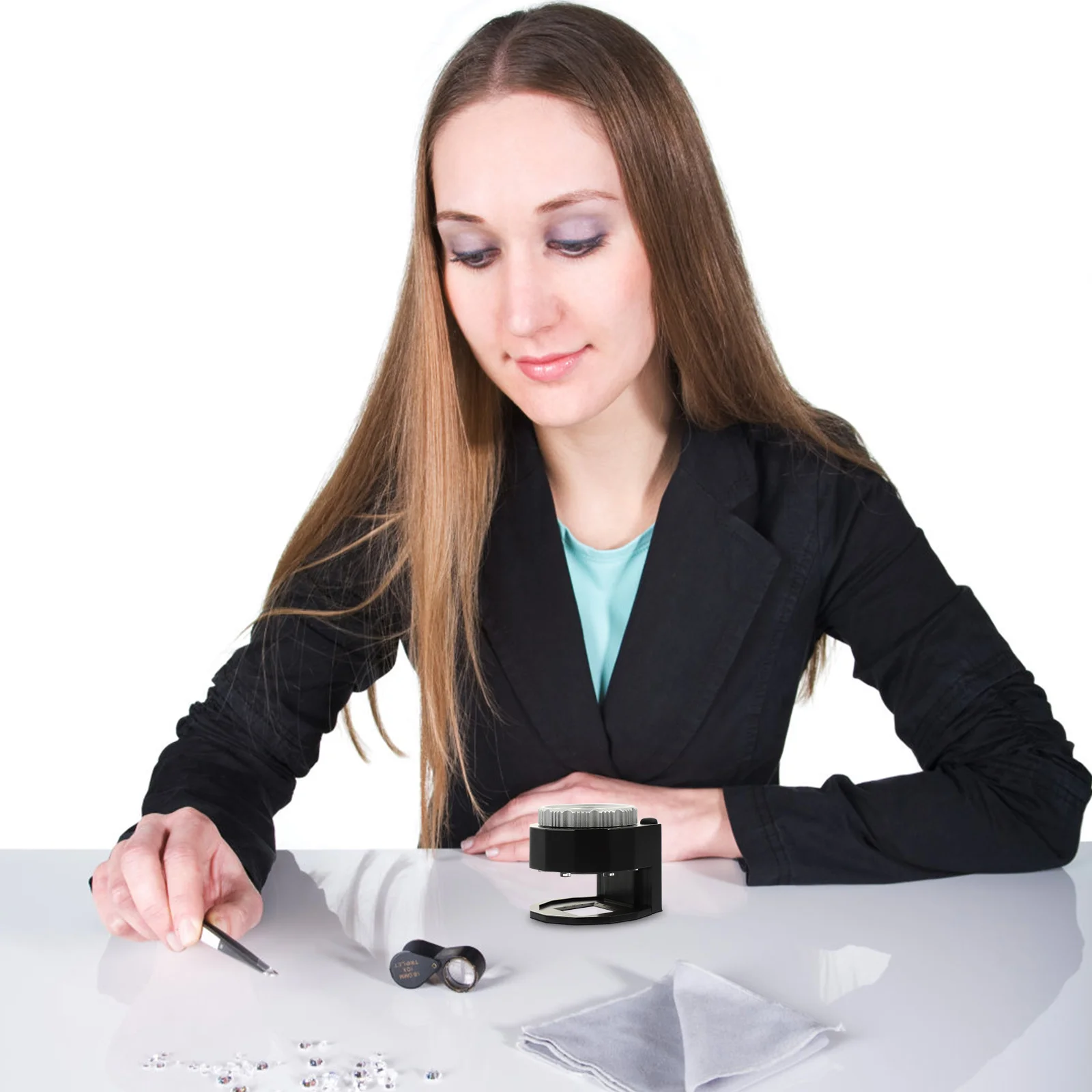 

1 комплект, оптическое стекло, ювелирная лупа, портативная ручная лупа, увеличительное стекло со светодиодной подсветкой для драгоценных камней, монет, штампов, часов, хобби