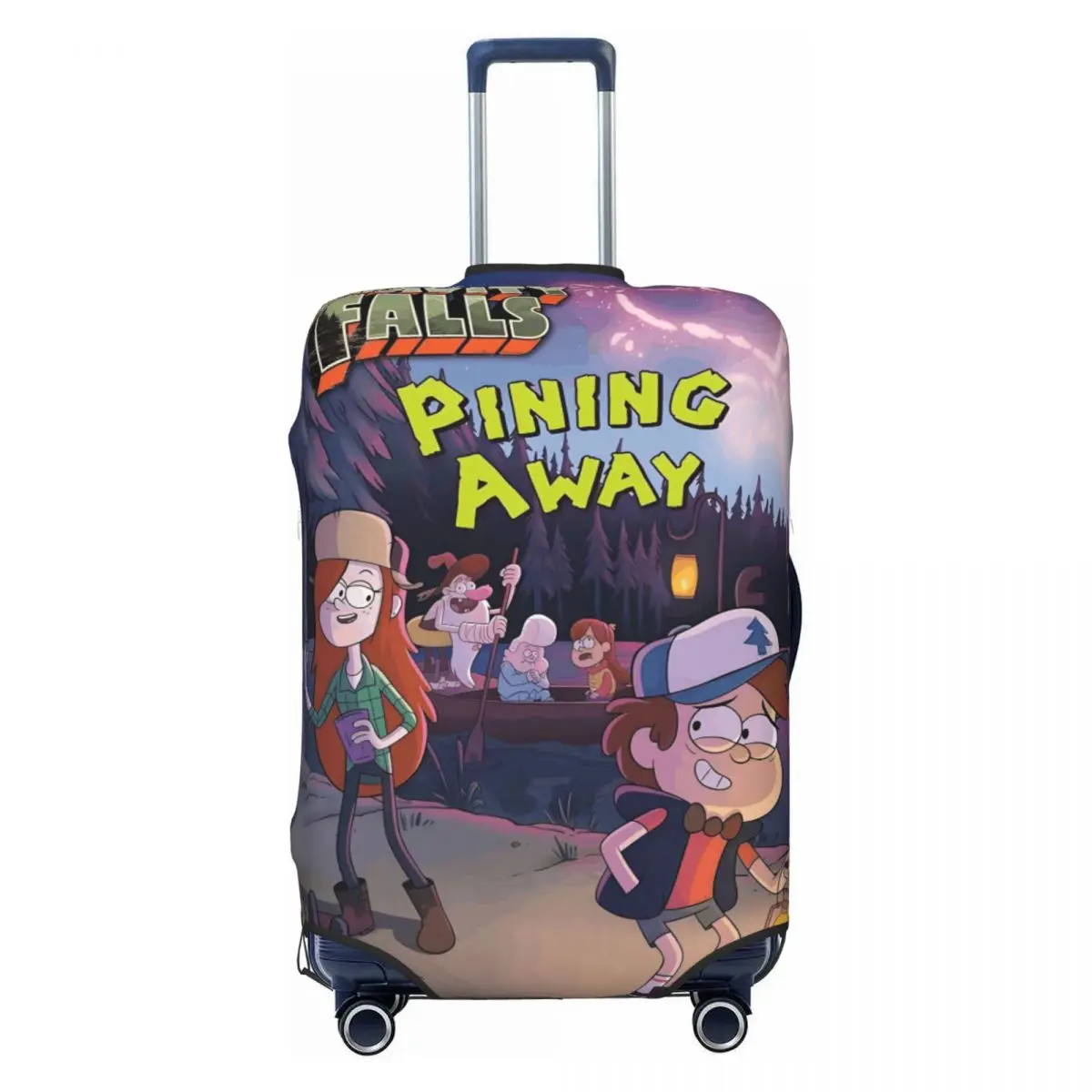 

Чехол для дорожного багажа Gravity Falls на заказ, моющийся чехол для чемодана с героями мультфильмов «Чудесный город», подходит для 18-32 дюймов