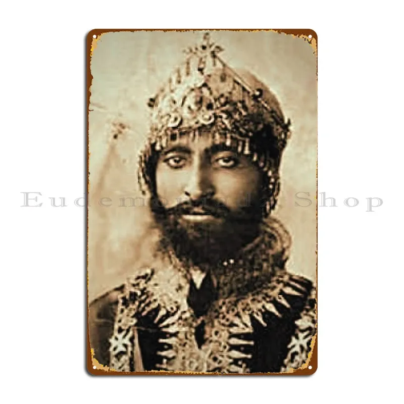 Haile Selassie Metal Sign Pub Wall Pub Designer Cave Bar Tin Sign Poster