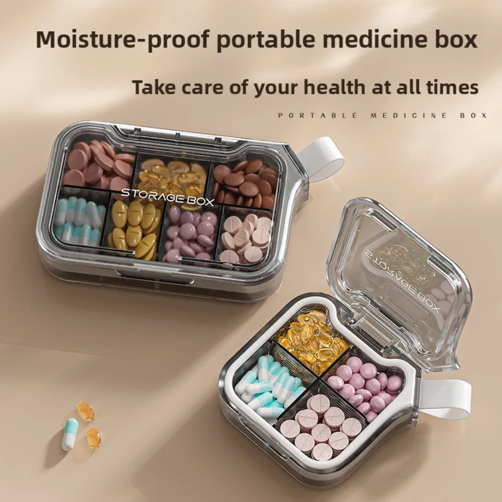 

Portable Medicine Storage Container Seven Days Weekly Pill Organizer Large Capacity Sealed Travel Pill Box for Daily Use