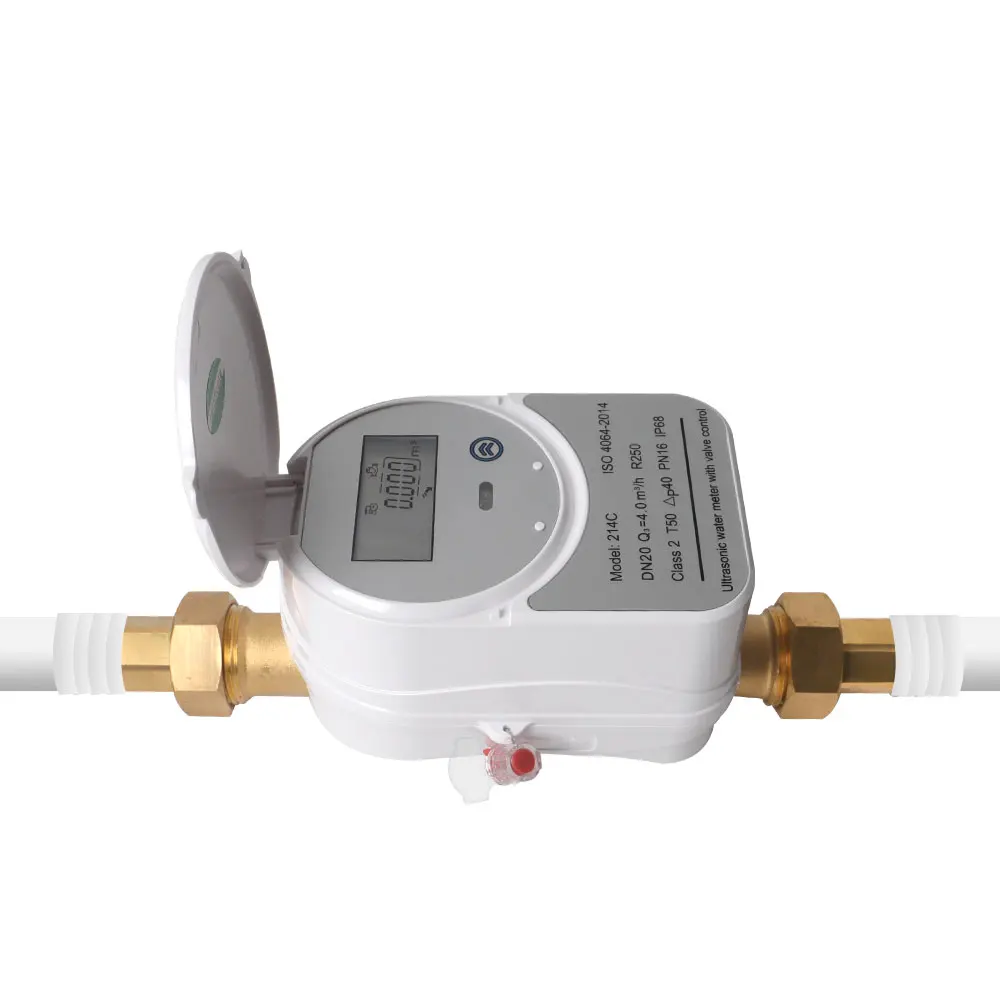 UEMON Smart Tuya Zigbee Water Meter Ultrasonic With Valve DN15 DN20 DN25 LCD Display Smart Monitoring Water Flow Consumption