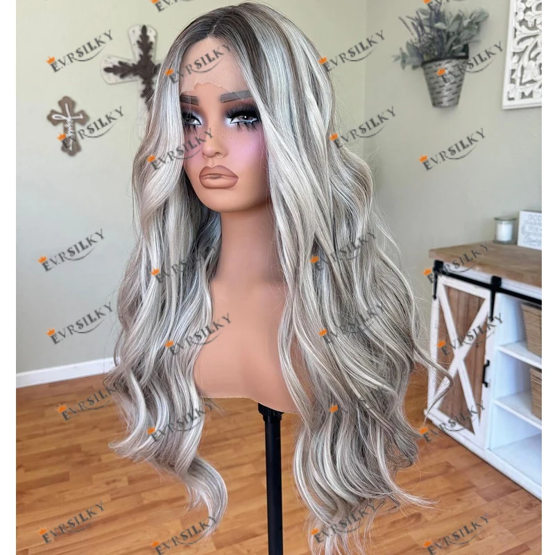 

Wholesale Top Quality 100% Virgin Human Hair Dark Blonde Highlight 13x6 Lace Front Wigs Bleached Knots Pre Plucked Glueless Wigs