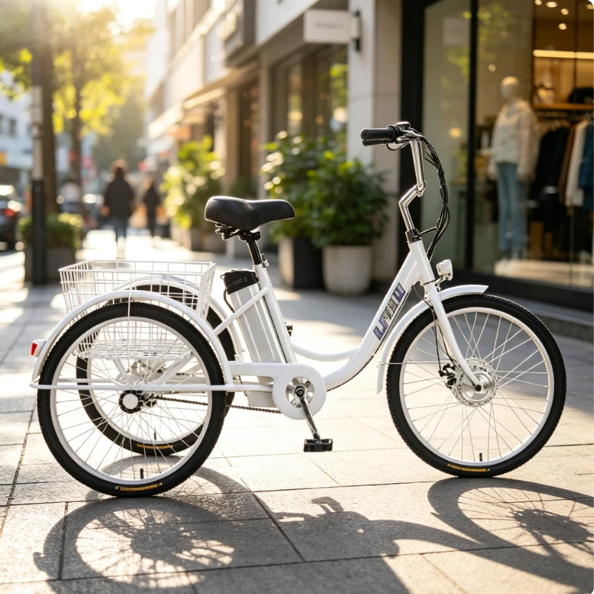 24" Electric Tricycle Elderly 3 Wheel Bike 250W Motorized Trike Adult Pedal Assist Senior Mobility Scooter Bicycle With Basket view 5