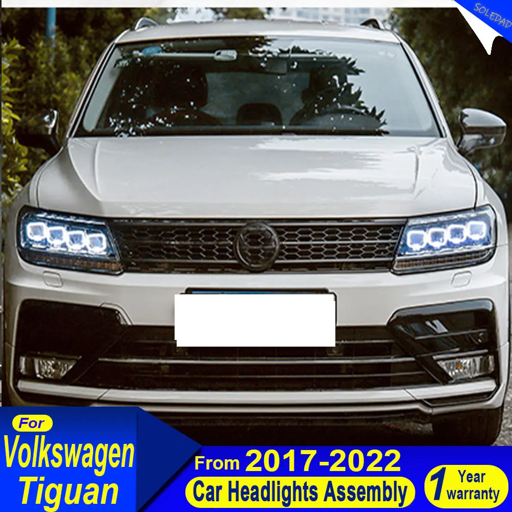 Car headlights Accessories for Volkswagen Tiguan Headlights 2017-2021 VW Tiguan DRL Turn Signal Low High Beam Projector Lens