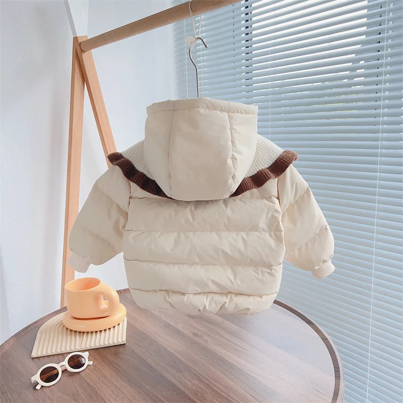 

Girls' winter down jacket, children's cotton , thickened baby girl , winter children's cotton jacket, white duck dow