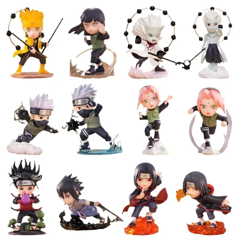 Bandai Popmart Bubble Mart Naruto Ninja Anime Peripherals Ninja War Series Blind Box Trendy Handmade Naruto Toy Birthday Gift