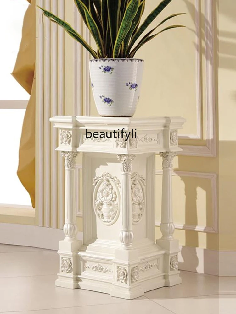 

zqFlower Stand Living Room Shelf European Style Flower Rack Balcony Simple Chlorophytum Floor Flower Stand