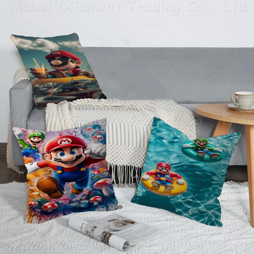 S-Super Mario Pillowcases Home Bedding Decorative Pillow Cover Wedding Super Soft Pillow Case