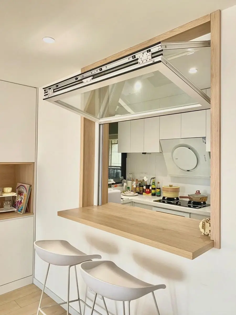 

Sixinalu Folding Windows Aluminum Double Glaszed Bi-Fold Accordion Window Vertical Blacony Room Garden Windproof Fold Up Custom