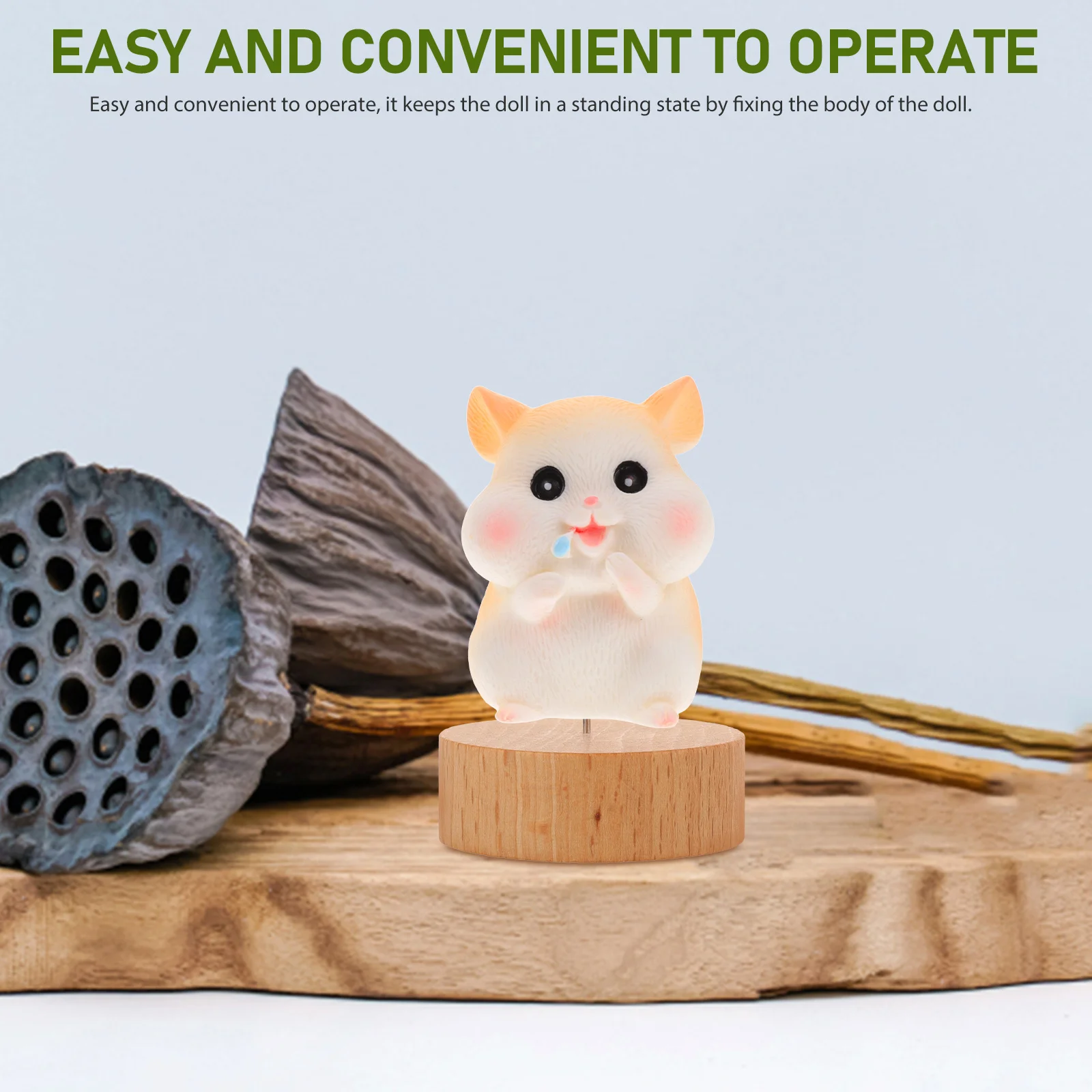 

Solid Wood Clay Figure Base 45mm Single -4 1 5cm Stand Display Holder Desktop Bracket Stable Support Rack