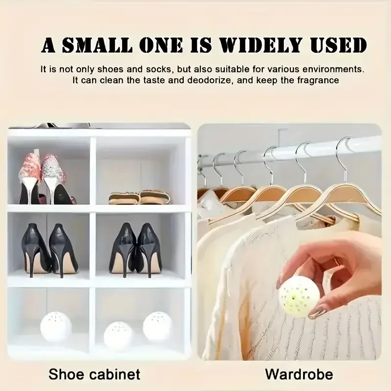 6/12/18pcs Deodorant Balls Deodorant Balls For Sneakers, Lockers Gym Bags Air FreshAlso Great For Home Office And Car.