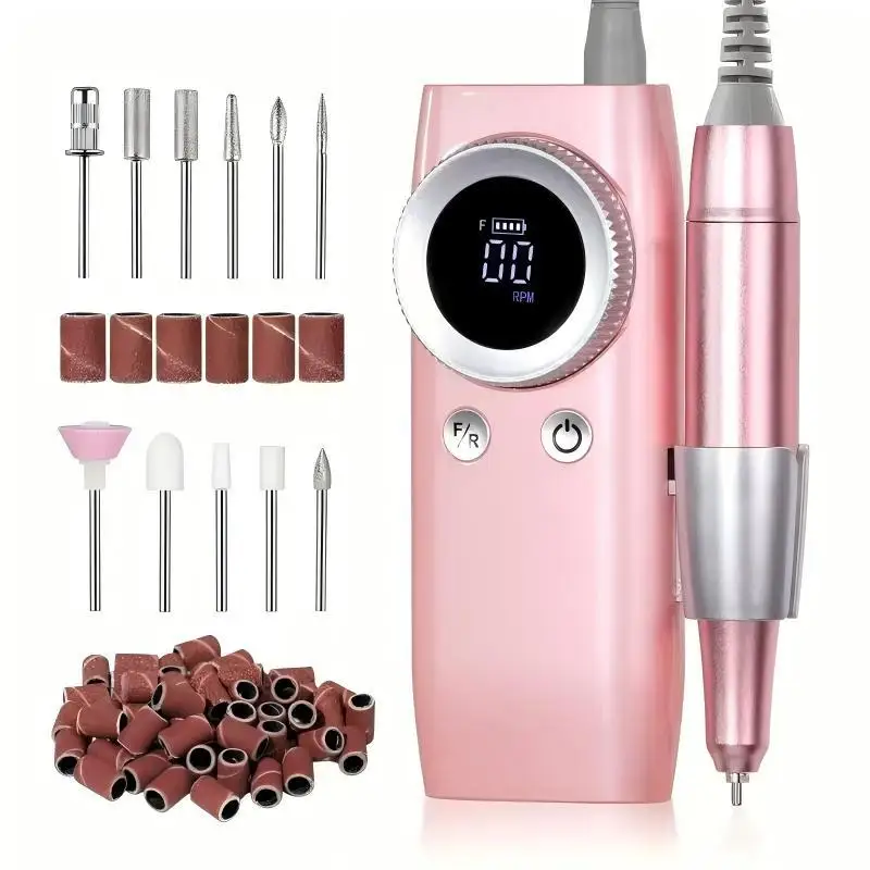 

45000 об/мин дрель для ногтей маникюрный станок перезаряжаемый профессиональный электрический шлифовальный станок для ногтей токарный станок для резки геля инструмент для удаления