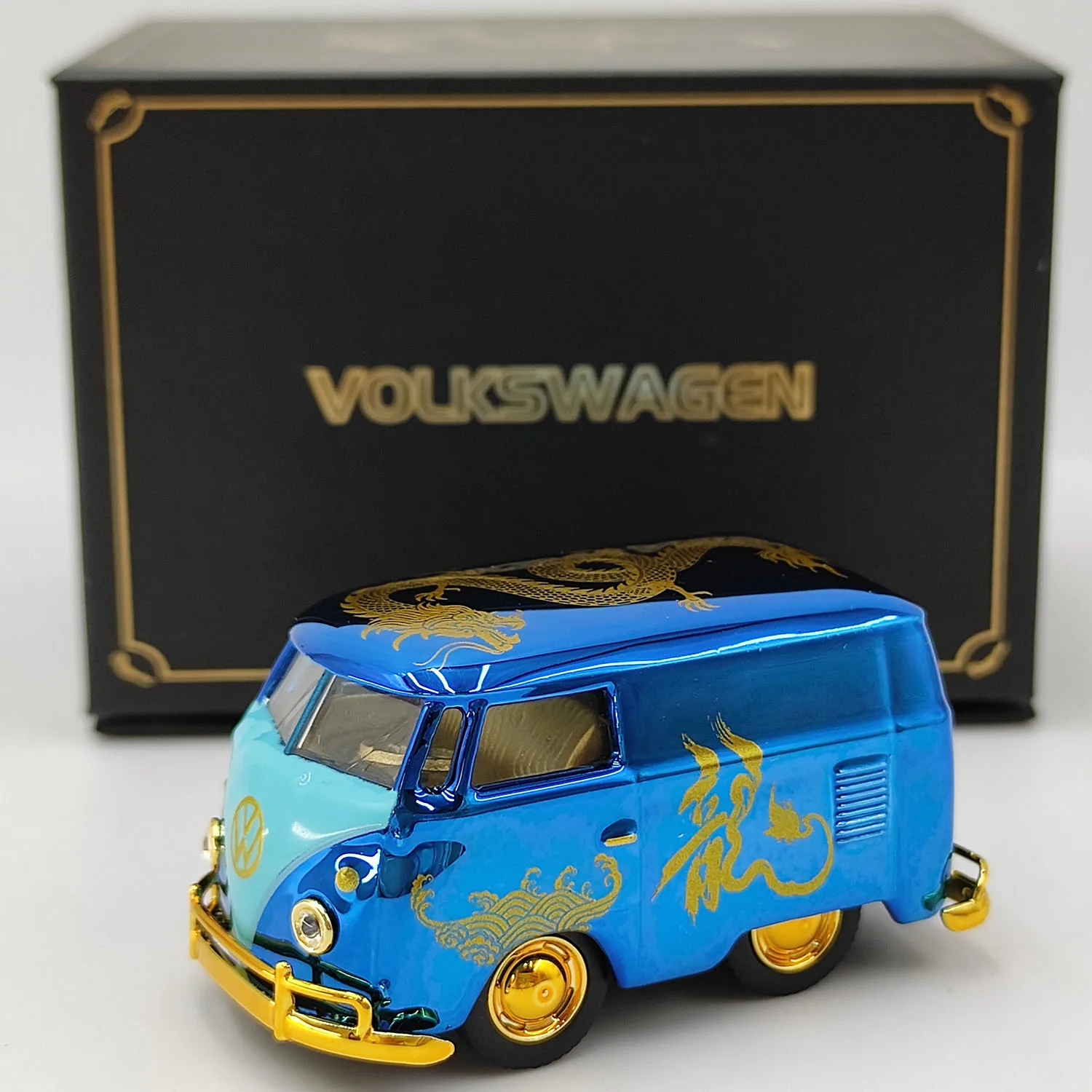 

HY 1/64 Scale VW T1 1960 Minivan Mini Dragon Version Bus Alloy Car Model Collectible Toy Gift Souvenir Display Ornament