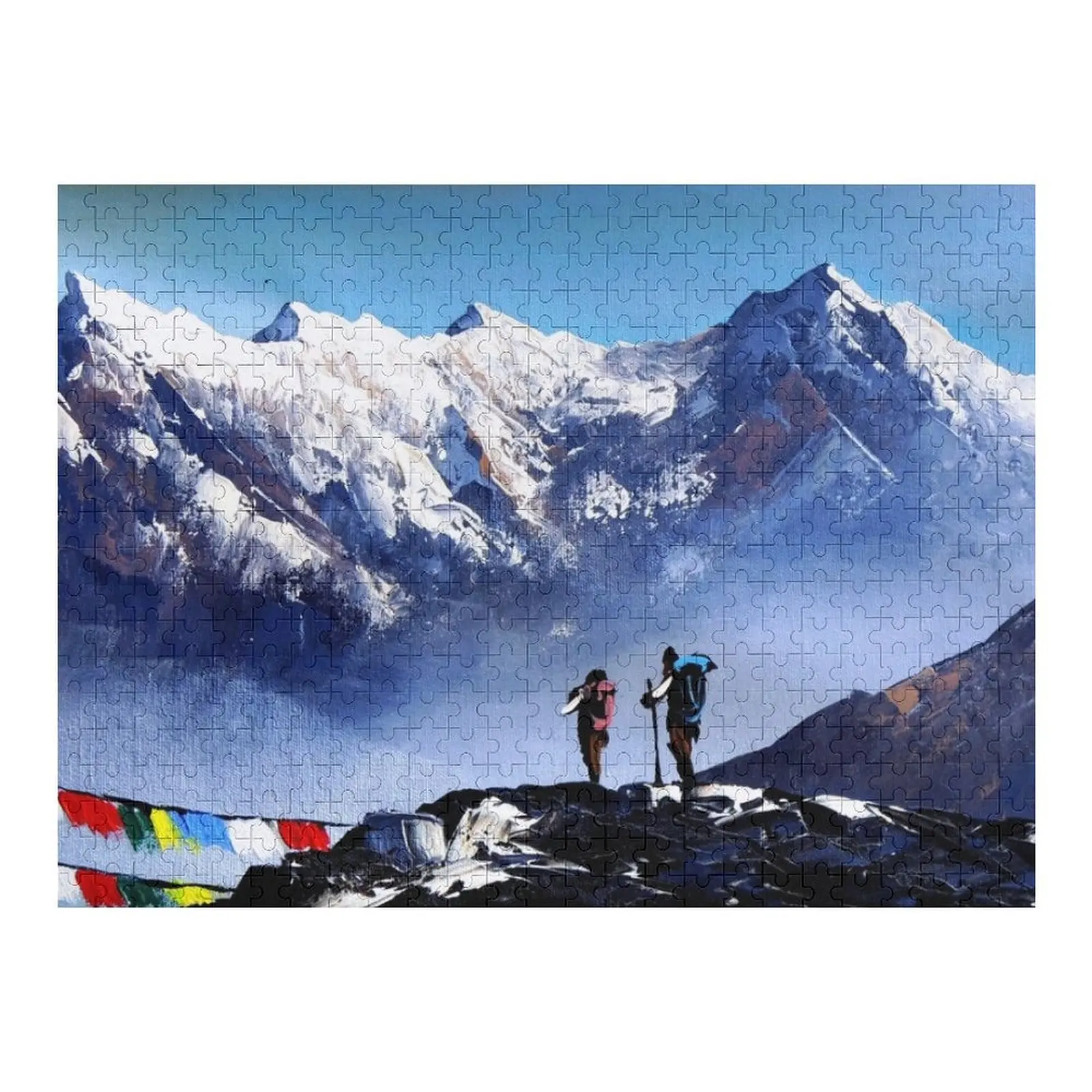 

Panoramic View Of Ama Dablam Peak Everest Mountain Jigsaw Puzzle With Personalized Photo Children Puzzle