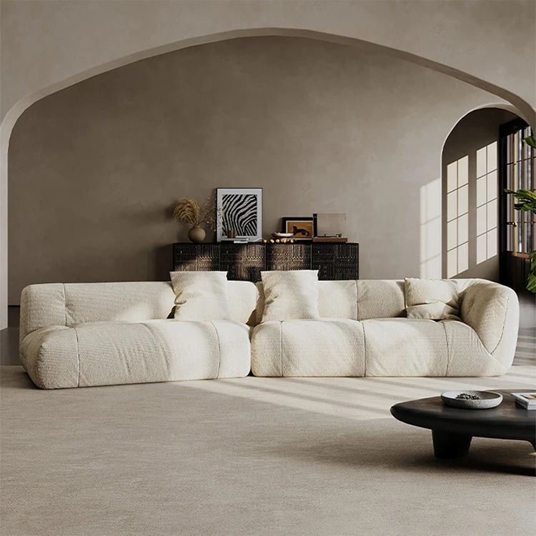 #Italian-Style Minimalist Chenille Sectional Sofa Modern Simple  Luxury Designer High-End Fabric Sponge High-Famous Internet
