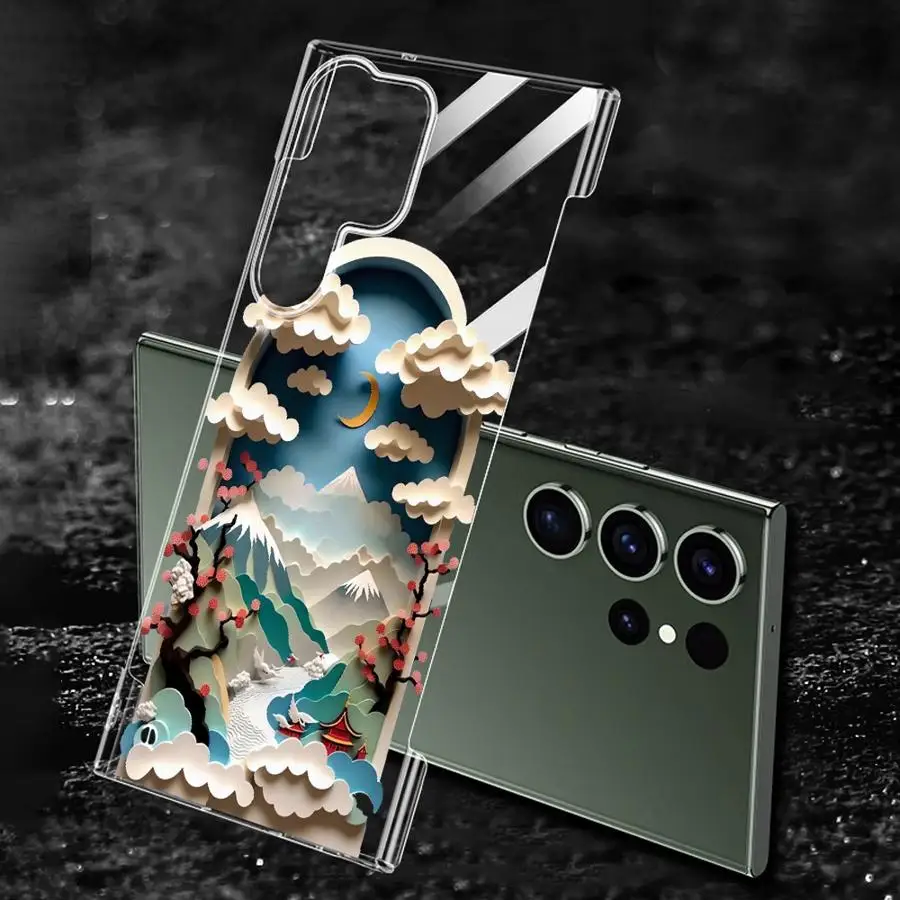 Summer Sky Suspension Phone Case for Samsung Galaxy S23 24 Ultra S22 S20 FE S21 Plus 5G S22Ultra Matte