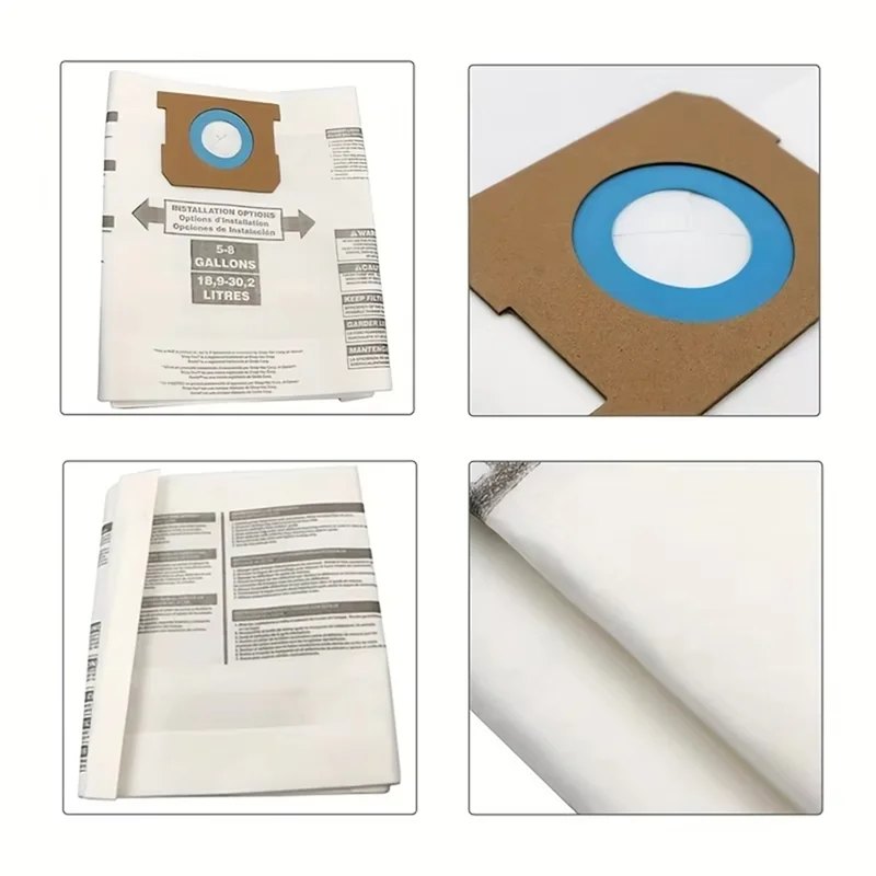 【Buy It Now】Dust Bags For Shop Vacuum Replacements For Shop Vac 5-8 Gallon Ridgid VF Dust Bags 9066100 90661 Universal