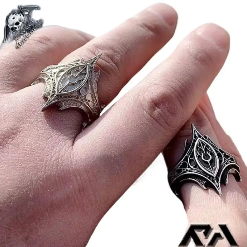 Vintage personalisierte unregelmäßige Muster Gothic Stil offenen Ring Männer Frauen Schmuck Party Zubehör Geschenk