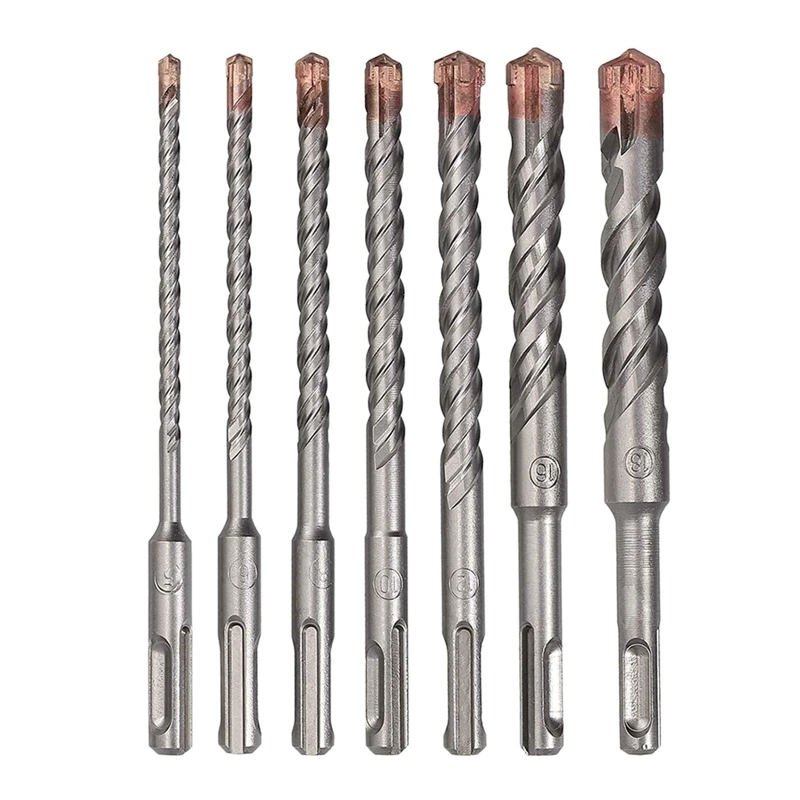 Compact Drill Bit Set SDS Bit Hammer Drill Bits Set Hard Alloy for Concrete 5MM 6MM 8MM 10MM 12MM 16MM 18MM Dropship