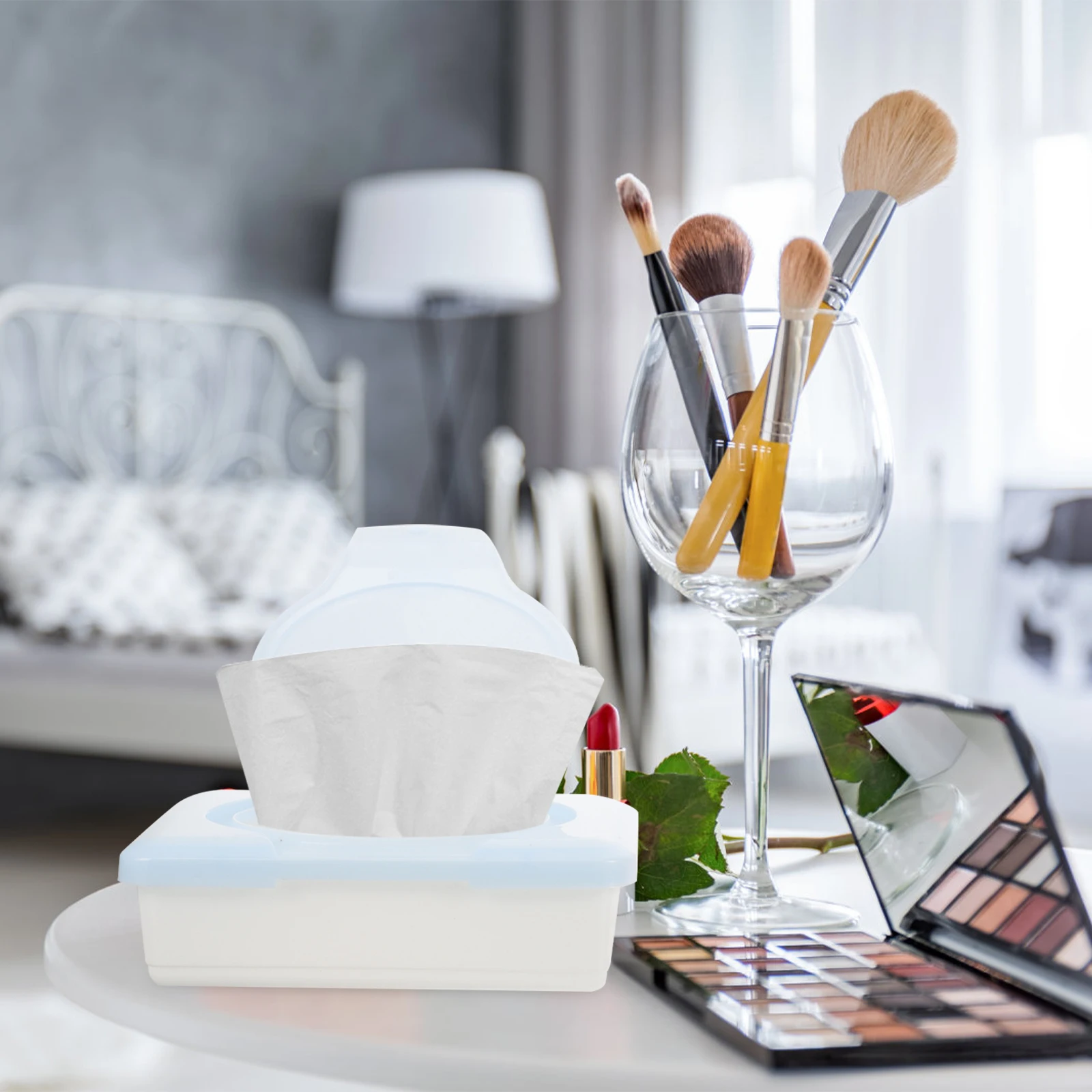 

3Pcs Wipes Container Refillable Dispenser with Lid Sturdy PP Material for Bedroom Living Room Bathroom Wipe Dispenser