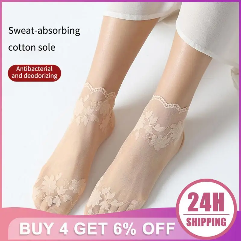 Elastic Sock Cuffs Non Slip Mesh Socks Comfortable Socks Flat Sock Head Hollow Invisible Socks Elastic And Comfortable