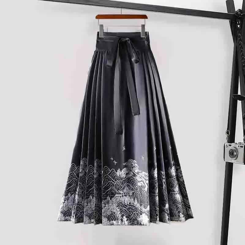 

Slimming Modified Traditional Chinese Sle f Skirt Hui Sle Polyester Fiber Spring New Arrival Small Size 2025