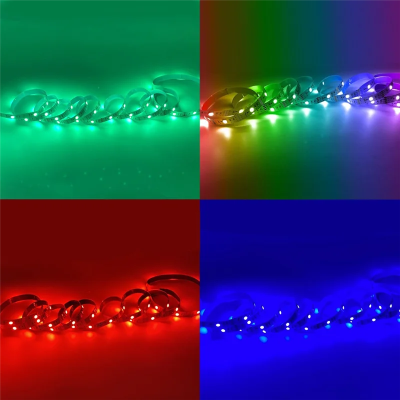 ABRE-2Pcs شريط إضاءة Led 39.37 بوصة USB 5050Rgb مقاوم للماء شريط إضاءة متكامل ضوء خلفية التلفزيون الذكي