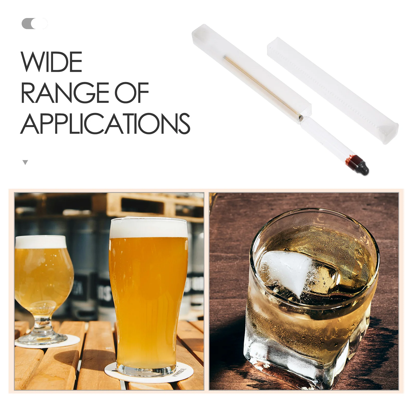 مقياس الكحول الأصفر 0-100 درجة أداة التدقيق الدقيقة لمجموعة تخمير ميد النبيذ المقطر