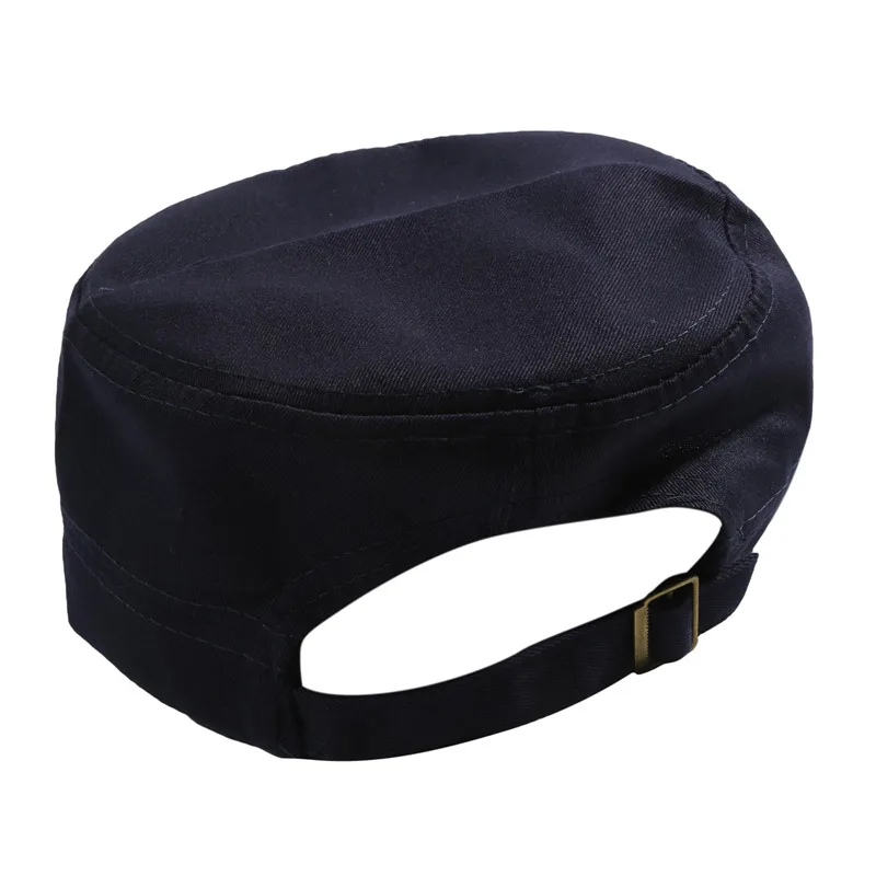1PC Mode Männer Frauen Fünf Farben Unisex Einstellbar Klassischen Stil Plain Flache Vintage Armee Hut Kadett Militär Patrol Cap – Detail 35