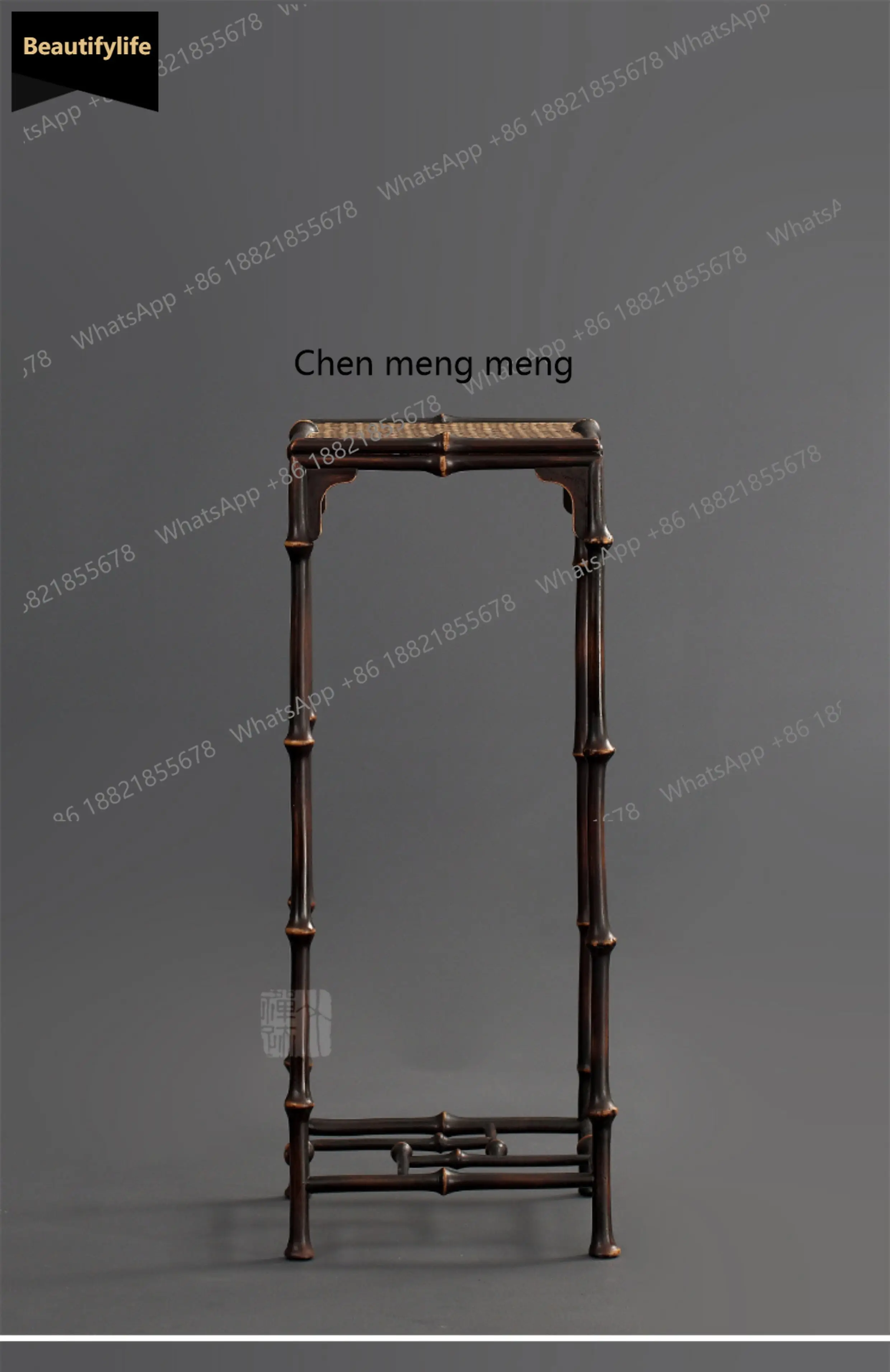 B456 New Chinese flower stand shelf tea set living room floor-to-ceiling bonsai flower pot bamboo stand