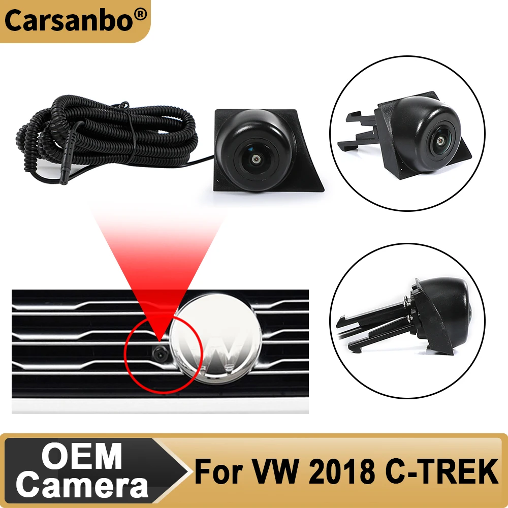 

Carsanbo AHD 1080P Car Camera Car Front View Camera For VW 2018 C-TREK Night Vision Fisheye Waterproof Parking Monitoring