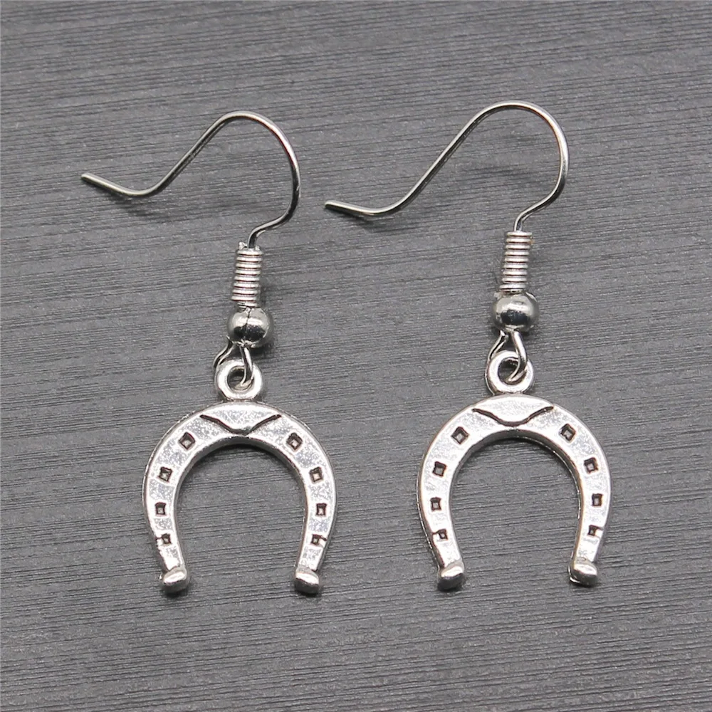 Dropshipping Drop Earrings Fashion Handmade 2 Colors Horseshoe Pendant Earrings