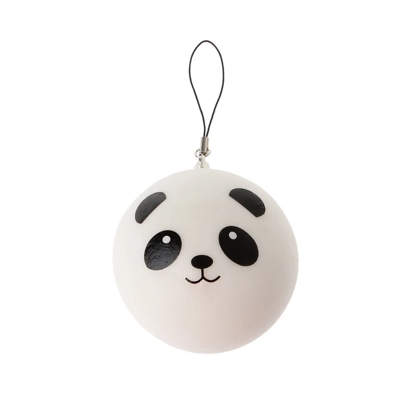 Panda Steamed Bun Bag Phone Pendant Lanyard Keychain Kid Toy Gift