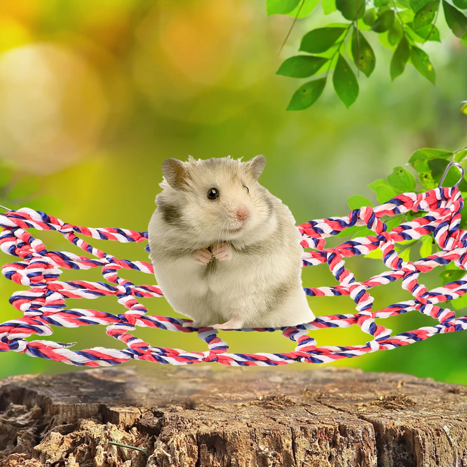 

Colorful Bird Climbing Net Hanging Swing Safe Chewing Plaything for Parakeets Parrots Hamsters Pet Hammock Pet Swing