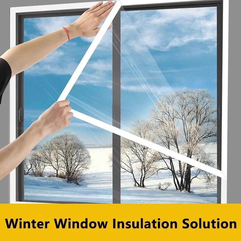 Window Insulation Film, Winter Indoor Windproof and Warm Windows, Energy-saving Transparent Film, Screen Window, Door Curtain