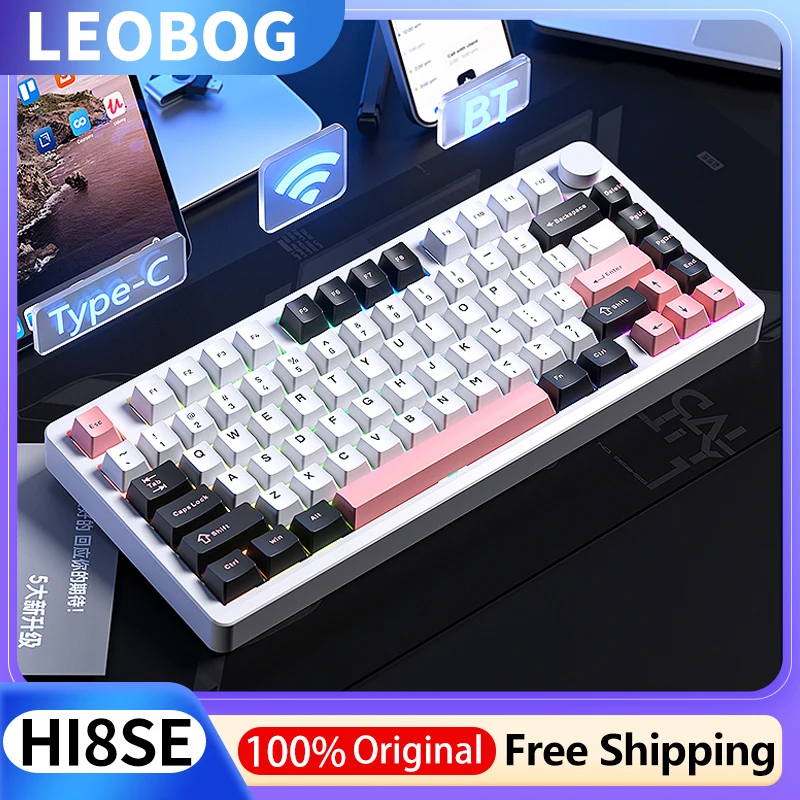 

Leobog Hi8SE Wireless Mechanical Keyboard Gasket Aluminium Alloy Tri Mode 2.4GHz Customize Hot Swap Gaming Esports Gifts