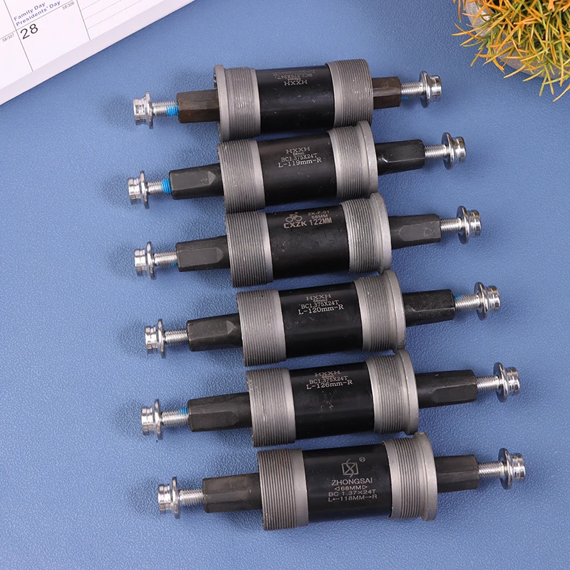 Square Mountain Bicycle Bottom Bracket Bike Square Hole Crank Sealed Bearing 68*107 118 119 120 122 126MM Road Bike BB Sets Axis