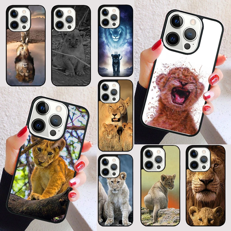 Lion Alpha Male Cub cover For iPhone 15 16 13 12 11 14 Pro Max Mini Max SE 2020 7 8 6S Plus Phone Case