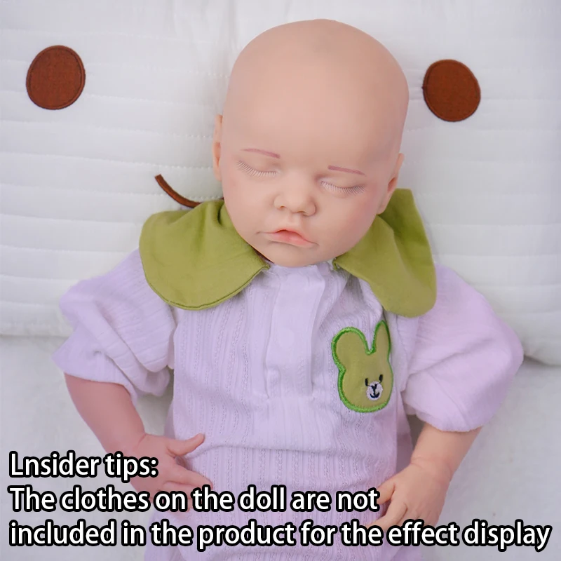 Poupées Reborn 100% Silicone faites à la main, peintes en 3D, douces, 20 pouces, bébé fille Loulou