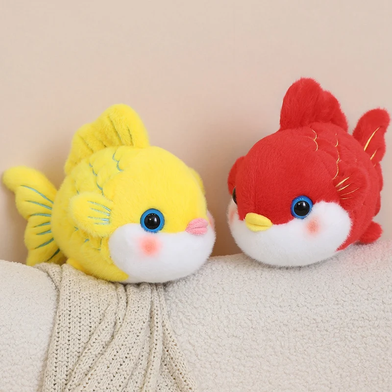 15-42cm Cartoon Goldfish Plush Doll Pillow Red Blue Purple Yellow Fish Animal Stuffed Toy Home Decor Bag Pendant Gift For Girls