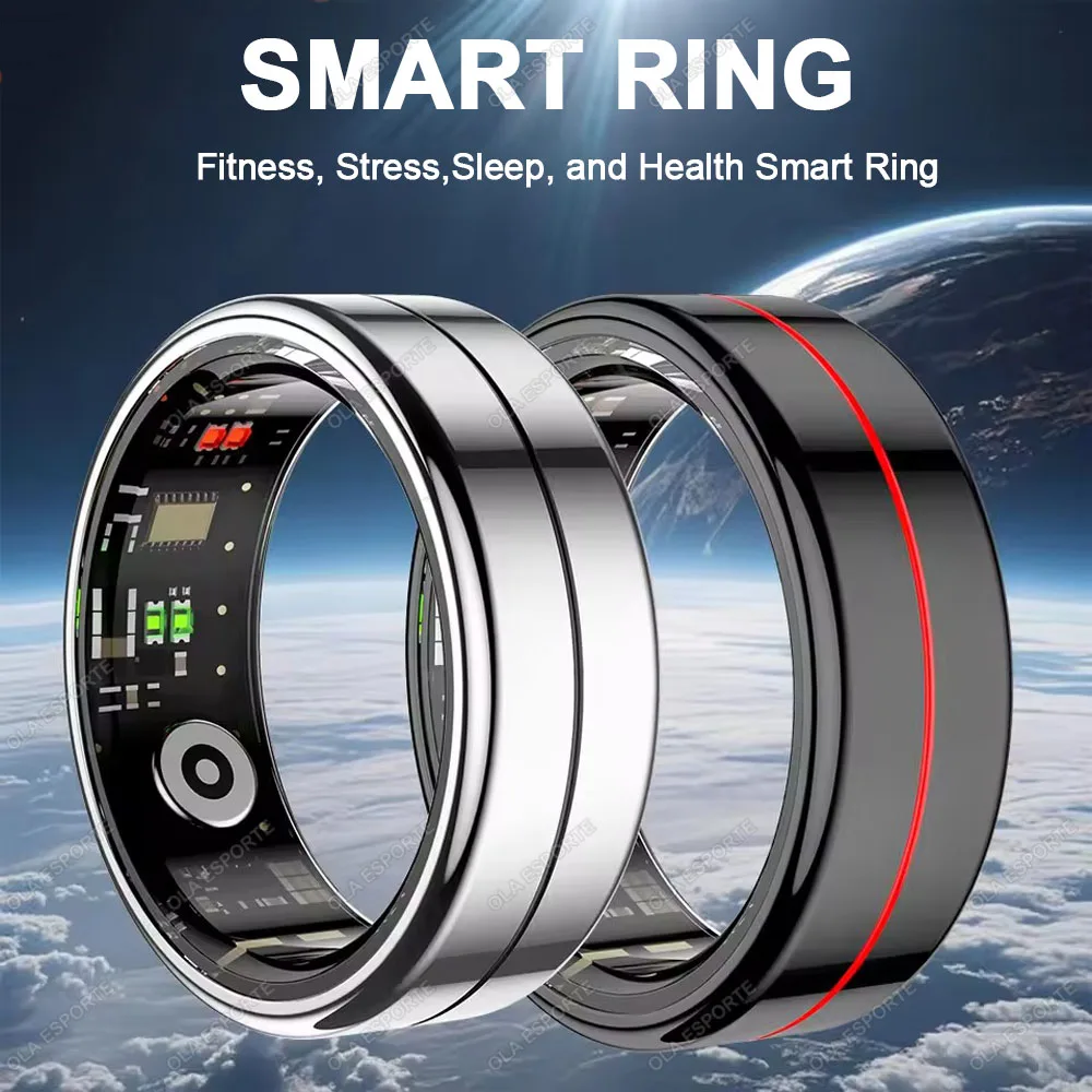 

Смарт-кольцо для мужчин и женщин, пульсометр, кислород в крови, монитор сна, водонепроницаемые мультиспортивные кольца на палец, камера, управление музыкой для Android