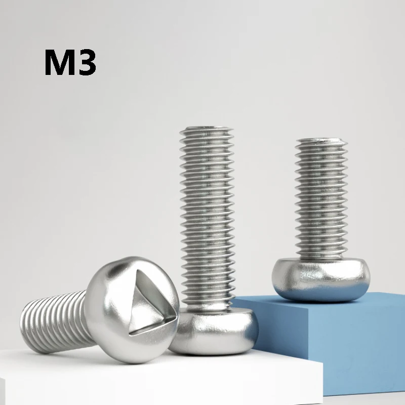 M3 304 Stainless Steel Round Triangular Groove Anti-theft Bolt Irregular Round Anti Theft Screws